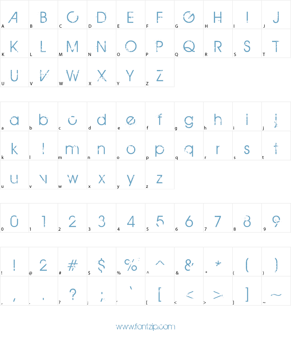 BIRTH OF A HERO Font Character